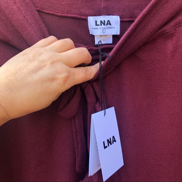 SOLD-NWT LNA Womens Cropped Drawstring Pants Wide - Picture 5 of 7